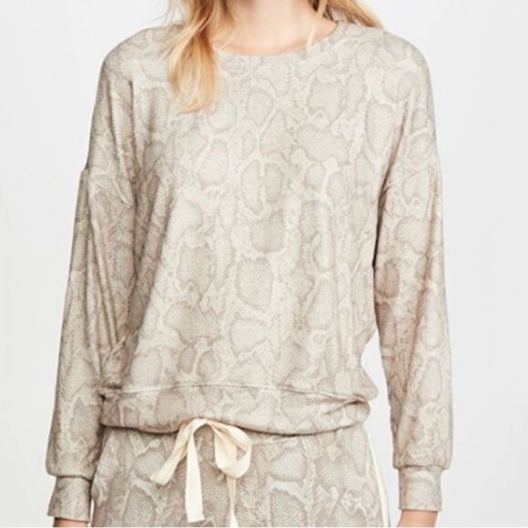 Sundry Snake Print Sand Sweater Women’s Medium - Picture 1 of 5